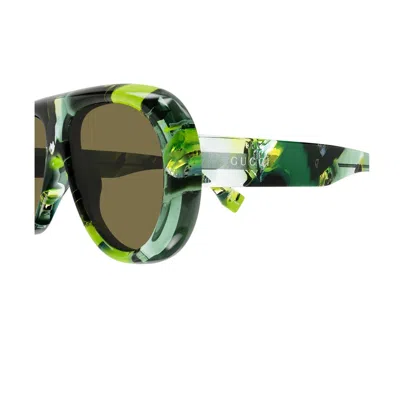 Gucci Gg1909s Linea Re-ace Sunglasses In Green