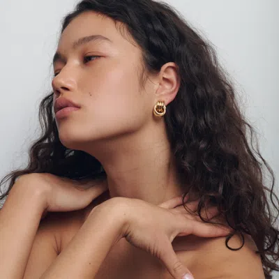 Heaven Mayhem Baby Knot Earrings Gold