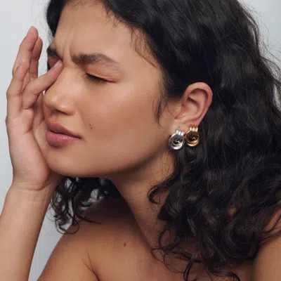 Heaven Mayhem Baby Knot Earrings Silver