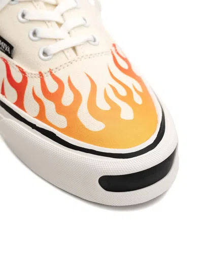 Kamiya Herc Flame-pattern Vulcanized Sneakers