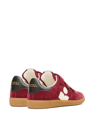 Isabel Marant Beth Touch-strap Suede Sneakers In Red