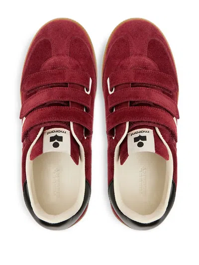 Isabel Marant Beth Touch-strap Suede Sneakers In Red