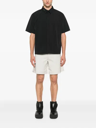 Heliot Emil Pin-detailed Panelled Shirt In Multi