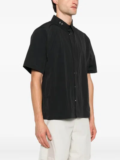 Heliot Emil Pin-detailed Panelled Shirt In Multi