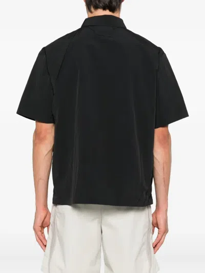 Heliot Emil Pin-detailed Panelled Shirt In Multi