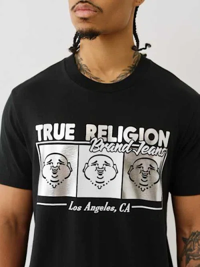 True Religion Men's Triple Buddha Box T-shirt