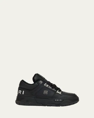 Amiri Black Sneakers With Logo Patch On The Side And Logo Lettering On The Rear In Leather Man