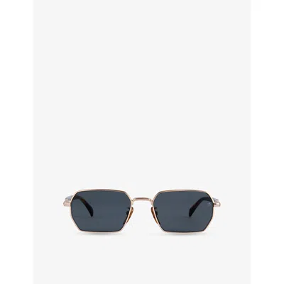 Eyewear By David Beckham Mens 1174/s Matte Gold Havana Metal Sunglasses