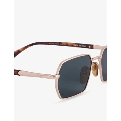 Eyewear By David Beckham Mens 1174/s Matte Gold Havana Metal Sunglasses
