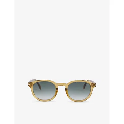 Eyewear By David Beckham Mens 1007/s Rectangle-frame Acetate Sunglasses Yellow