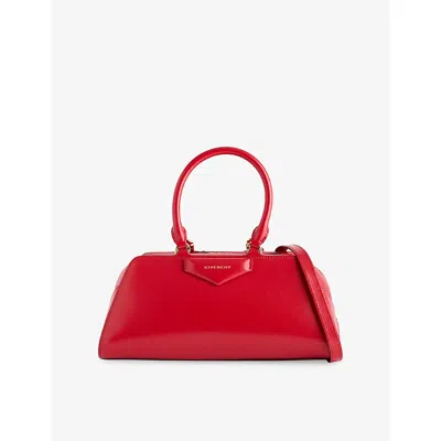 Givenchy Womens Antigona East-west Small Leather Handbag Vermillon