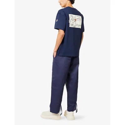 Moncler Genius X Gilga Farm By Donald Glover Graphic-print Cotton T-shirt Navy In Blue