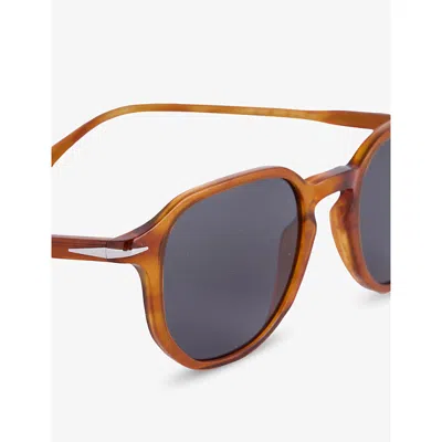 Eyewear By David Beckham Mens 1140/s Rectangle-frame Acetate Sunglasses Striped Brown