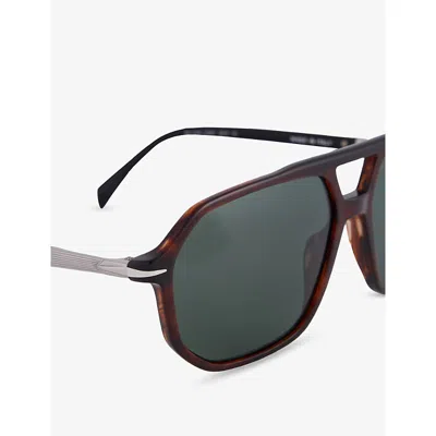Eyewear By David Beckham Mens 1172/s Square-frame Acetate Sunglasses Brown Havana