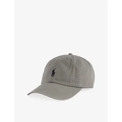 Polo Ralph Lauren Mens Classic Logo-embroidered Adjustable Cotton Cap College Grey