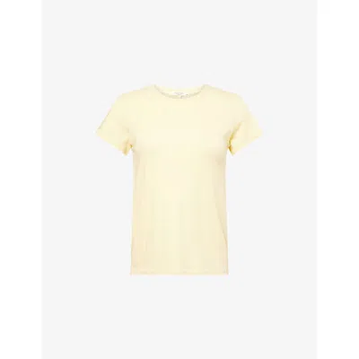 Rag & Bone Womens The Slub Exposed-seams Cotton T-shirt Sunlt