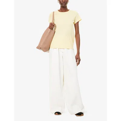 Rag & Bone Womens The Slub Exposed-seams Cotton T-shirt Sunlt