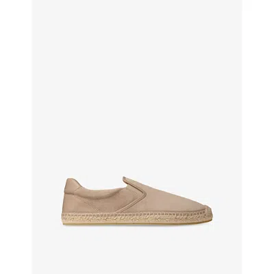 Jimmy Choo Womens Ivan Velvet Suede Espadrilles Stone Eur 43 / 9 Uk