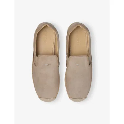 Jimmy Choo Womens Ivan Velvet Suede Espadrilles Stone Eur 43 / 9 Uk