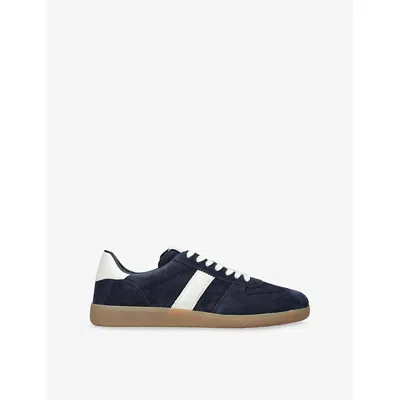 Tom Ford Low Top Sneakers With Contrast Heel Tab In Blue