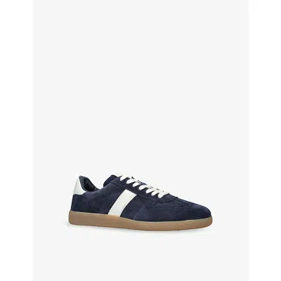 Tom Ford Low Top Sneakers With Contrast Heel Tab In Blue