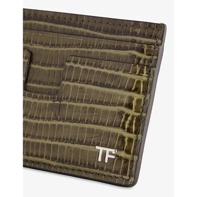 Tom Ford Mens Classic Leather Cardholder Slate
