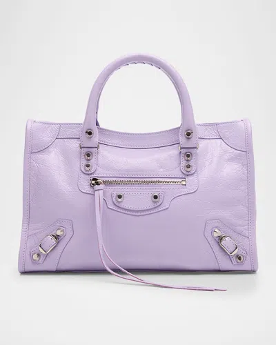 Balenciaga Le City Small Embellished Textured-leather Tote