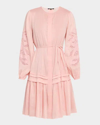 Kobi Halperin Carrie Eyelet-embroidered Flounce Midi Dress