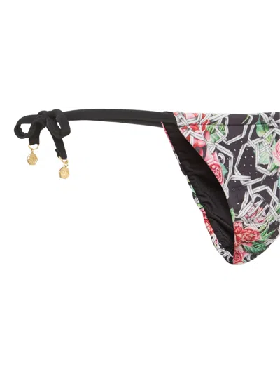 Philipp Plein Chain Flower-print Bikini Bottoms