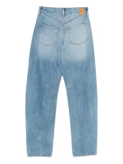 Hugo Boss Logo-patch Jeans In Blue