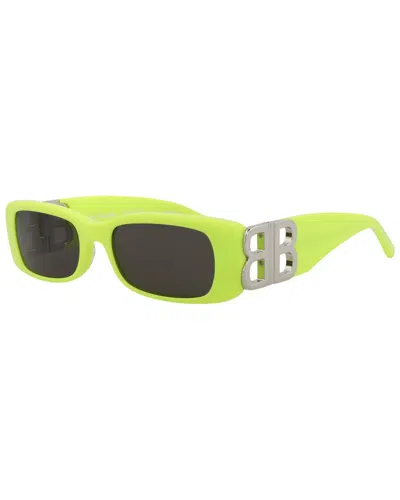 Balenciaga Logo-plaque Rectangle-frame Sunglasses