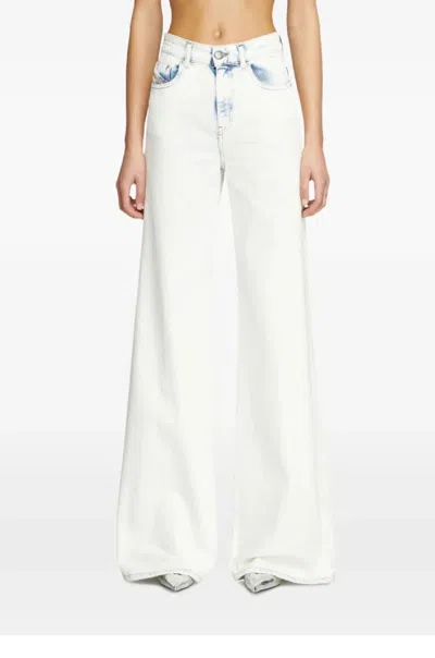 Diesel D-akemi L.32 Wide-leg High-waisted Denim Pants