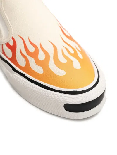 Kamiya Cornell Flame-pattern Sneakers