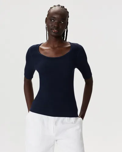 Quince Women's Micro-rib Elbow Sleeve T-shirt