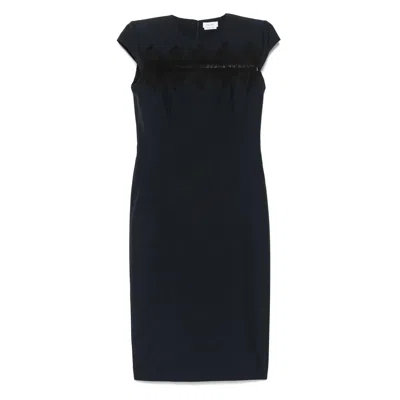 Alexander Mcqueen Tailored Pencil Midi Dress In Black