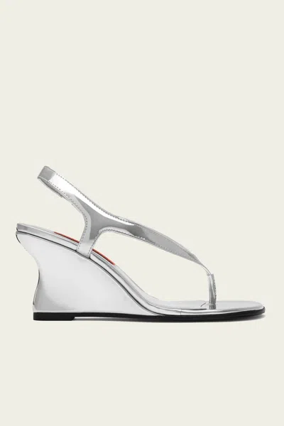 Simon Miller Beep Thong Wedge In Silver In Silver