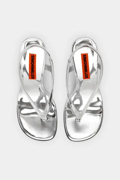 Simon Miller Beep Thong Wedge In Silver In Silver