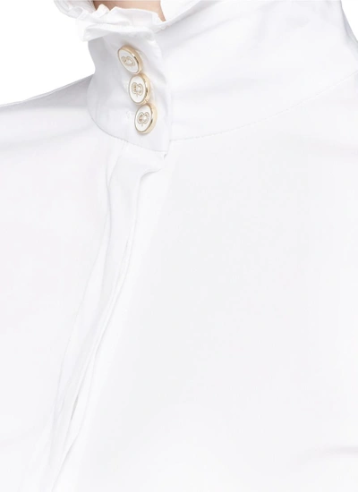 Shop Caroline Constas 'jacqueline' Ruffle Turtleneck Bell Sleeve Shirt