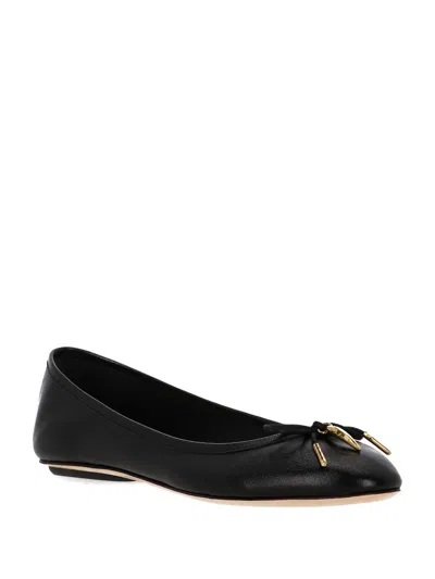 Chloé Bow Detail Round Toe Flat Sole Ballerina Shoes