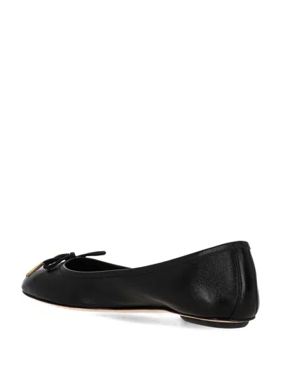 Chloé Bow Detail Round Toe Flat Sole Ballerina Shoes