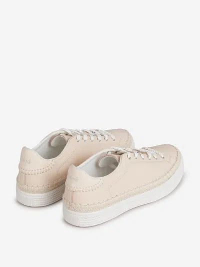 Chloé Logo Leather Sneakers