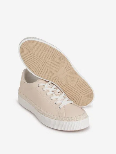 Chloé Logo Leather Sneakers