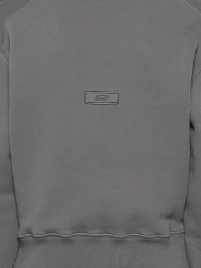 Autry Gray Cotton Sweatshirt With Zip