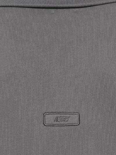 Autry Gray Cotton Sweatshirt With Zip
