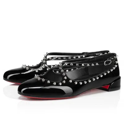 Christian Louboutin Woman Ballet Flats Black Size 8 Leather In Black