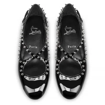 Christian Louboutin Woman Ballet Flats Black Size 8 Leather In Black