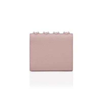 Christian Louboutin Spiked Compact Wallet In Neutral