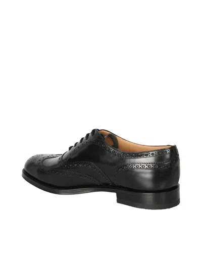 Church's Brogues With Almond Toe And Decorative Stitching In Black