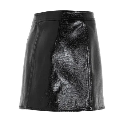 Courrèges Courreges Re Edition Faux Leather Mini Skirt In Black