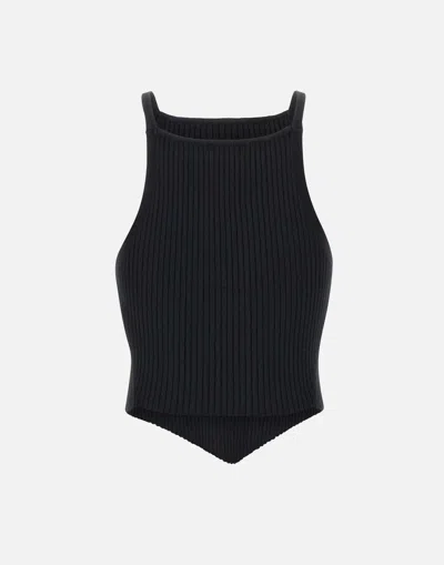 Courrèges Holistic Rib Knit Viscose Blend Tank Top